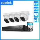 Reolink Смарт POE NVR комплект 5MP супер HD 247 запись 2 ТБ HDD с человекомавтомобиль обнаружения дома системы безопасности RLK8-520D4-A