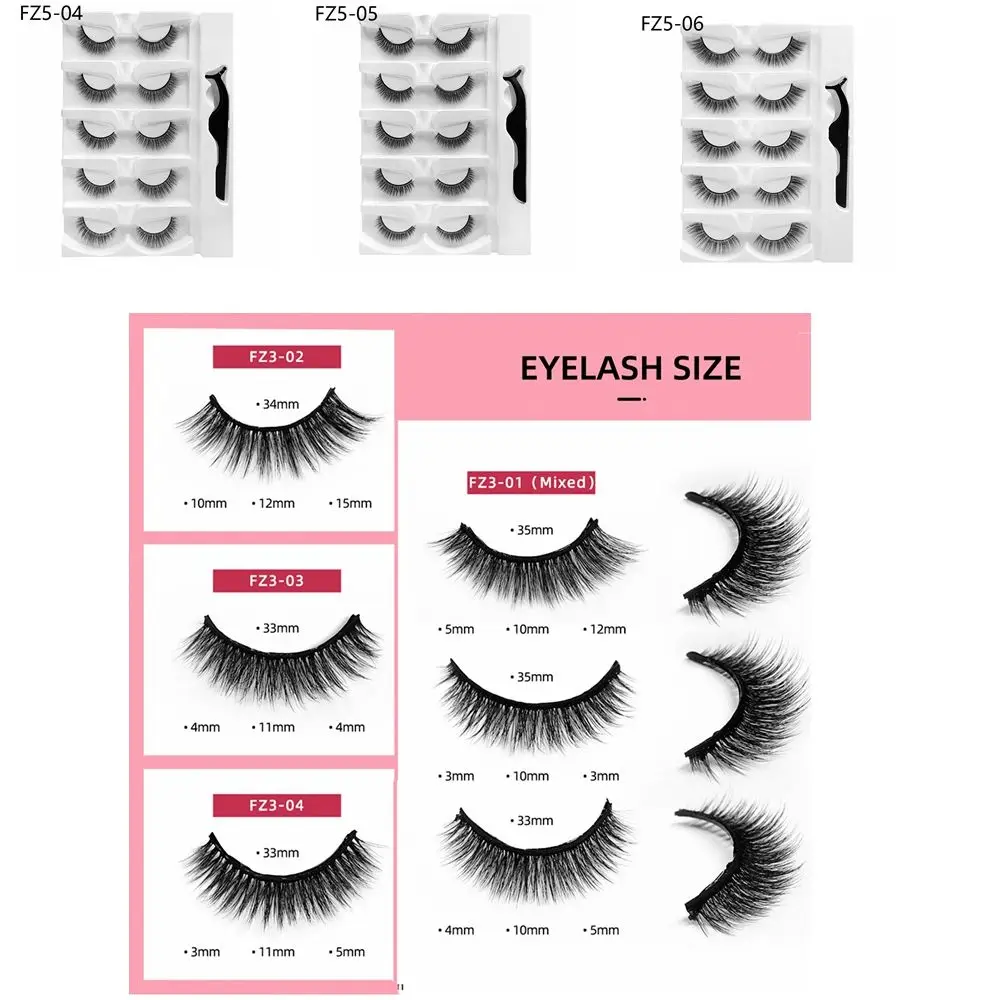 False Eyelashes Natural Mink Lashes Self-Adhesive Extension Eye Makeup Accessories Beauty Tool Fake | Красота и здоровье