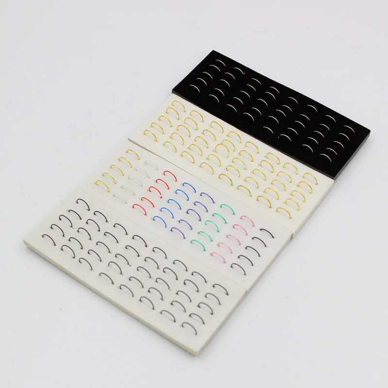 

40pcs/lot 8x0.5mm Colorful Stainless Steel Fashion Nose Hoop Nose Ring Stud Body Piercing Jewelry Punk Style