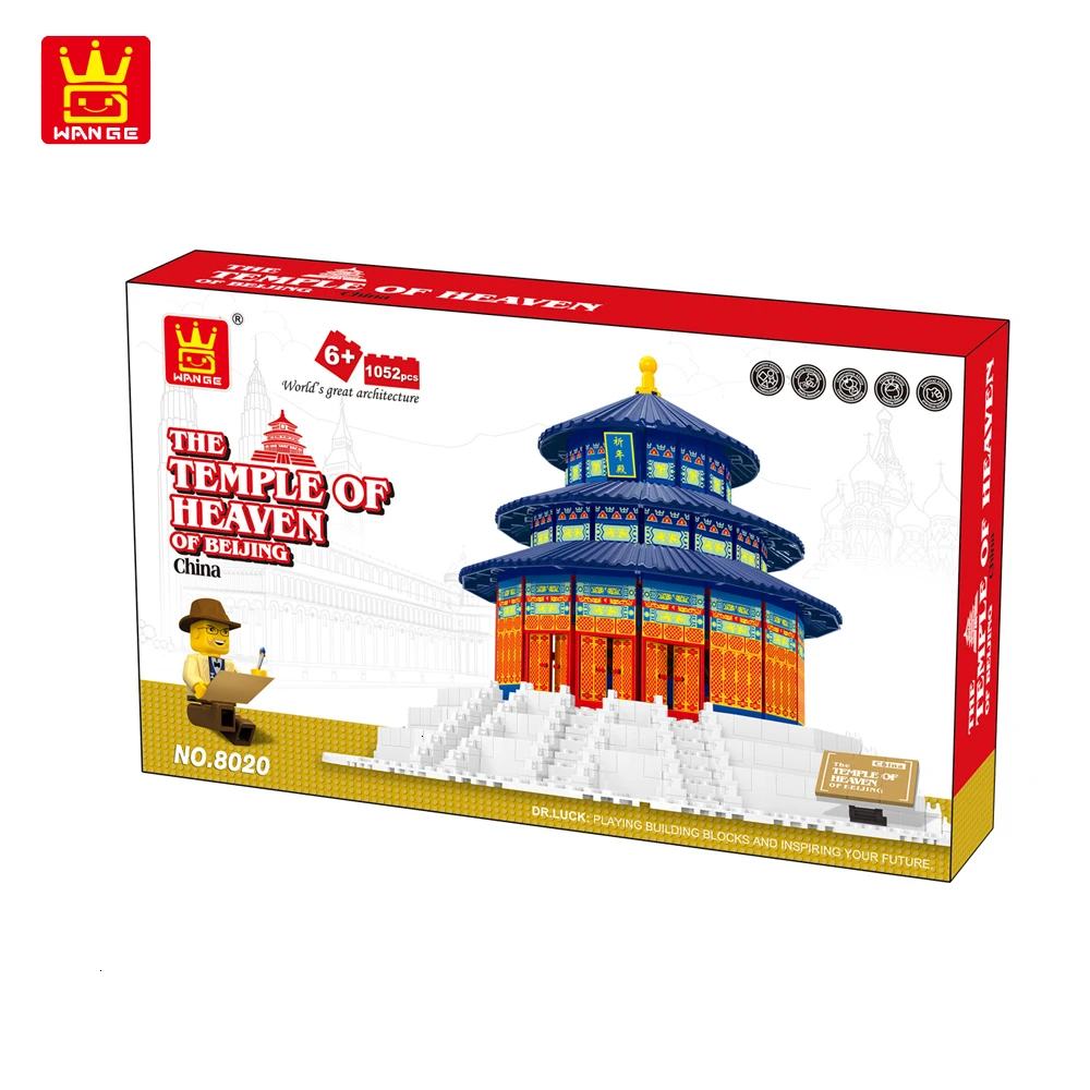 

WANGE World Famous Architecture DIY Blocks Toys Assemble Construction Building Blocks Toys For Children 1052pcs Bricks No.8020