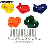 5pcs colourful children rock climbing holds indoor outdoor kids playground build mounting hardware kit included