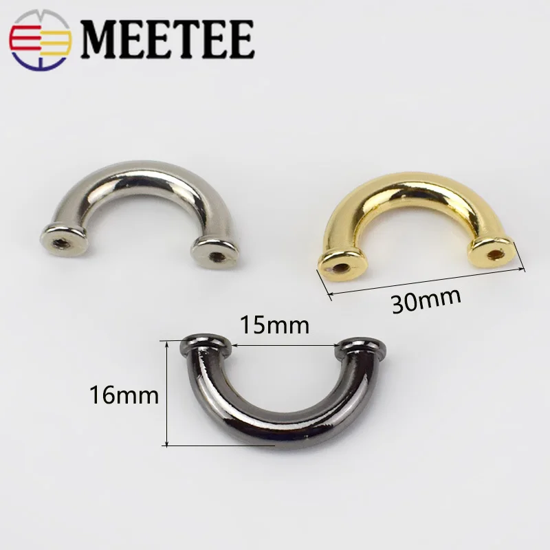 Meetee 4/10 шт. 15 мм сплав арочный мост металлические пряжки DIY ремешок U образное