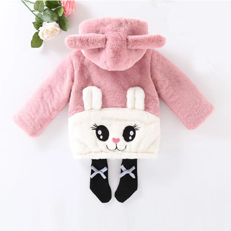 Girl's Winter Imitation Fur Coat 2018 Girls Thick Fluff Warm Children Baby Clothes Kid Plus Velvet Wholesale | Детская одежда и