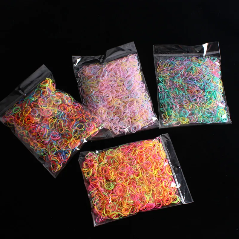 

2000PCScolorful infant little hair ring rubber band TPU hair band