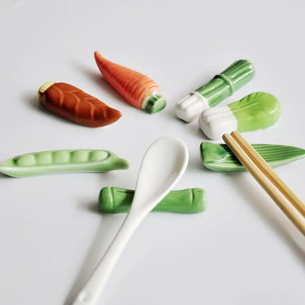 

Ceramic Chopstick Holder Cute Vegetable Design Table Decoration Kitchen Tableware Accessories Kitchen Gadget Set