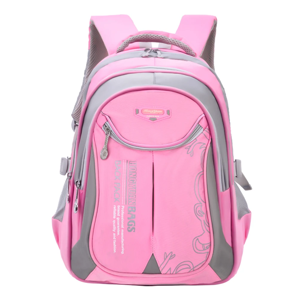 small pink Детский водонепроницаемый школьный ортопедический рюкзак для девочек, унисекс, Классический Прочный Школьный Рюкзак Для Ноутбука, школьная сумка для мальчиков - Цвет: small pink
