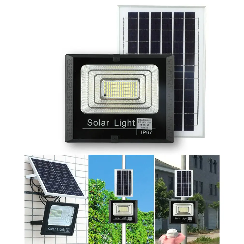 

LED Solar Light Outdoor Remote Control Waterproof Wall Solar Powered Flood Lamp For Garden Street Landscape Spotlight