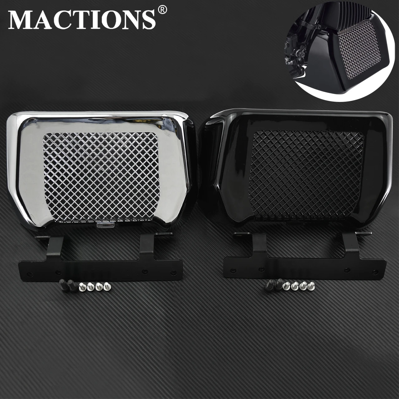 Motorcycle Oil Cooler Cover Guard Radiator Case For Harley Touring Road Glide FLTRX Road King Street Glide Special FLHXS 17-2022