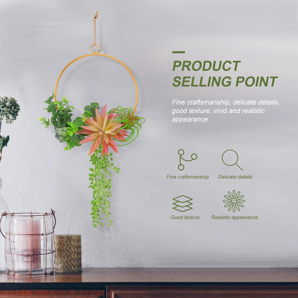 

1pc Artificial Plant Hanging Decor Wreath Scene Decor Artificial Garland Decor