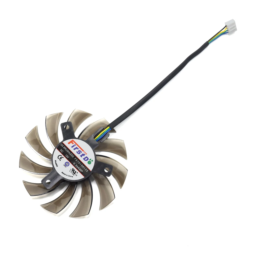 Кулер 75 мм T128010SU FD7010H12S 4pin DC12V вентилятор для Gigabyte Radeon HD 7970 R9 280X GTX670 /GTX780 /570 980ti g1