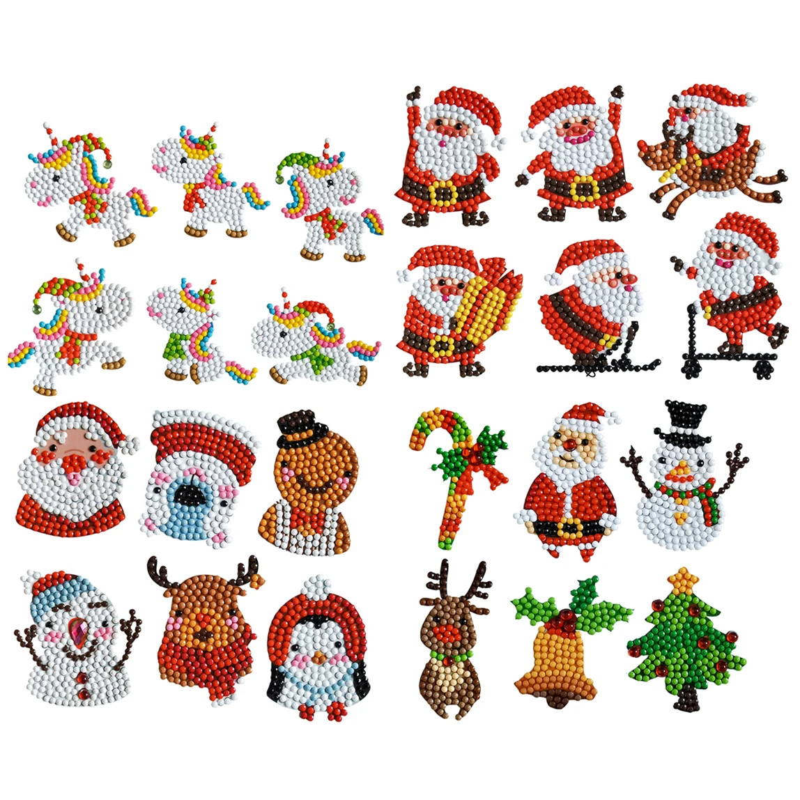

Cute Animal Pattern 5D Diamond Painting Sticker DIY Kids Round Diamond Christmas Stickers Full Drill Diamond Painting Kits