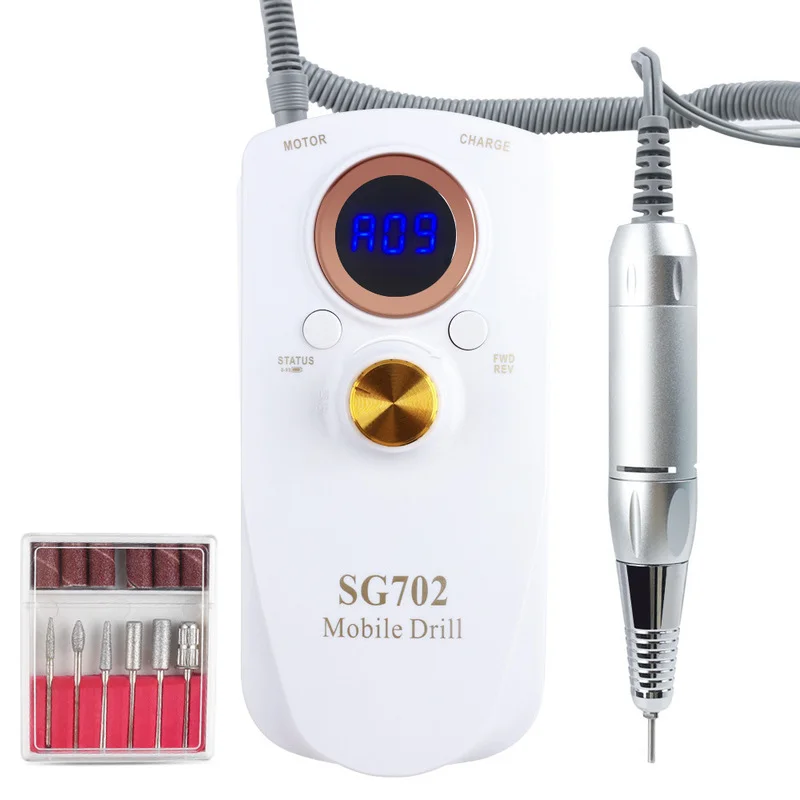 

35000RPM Portable Rechargeable Nail Drill Machine Manicure Machine Electric Nail File Nail Art Tools Set for Nail Drill Bit 2021