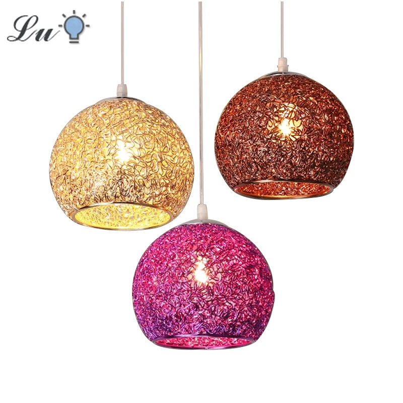 Подвесной светильник E27 светодиодный металлический для спальни гостиной