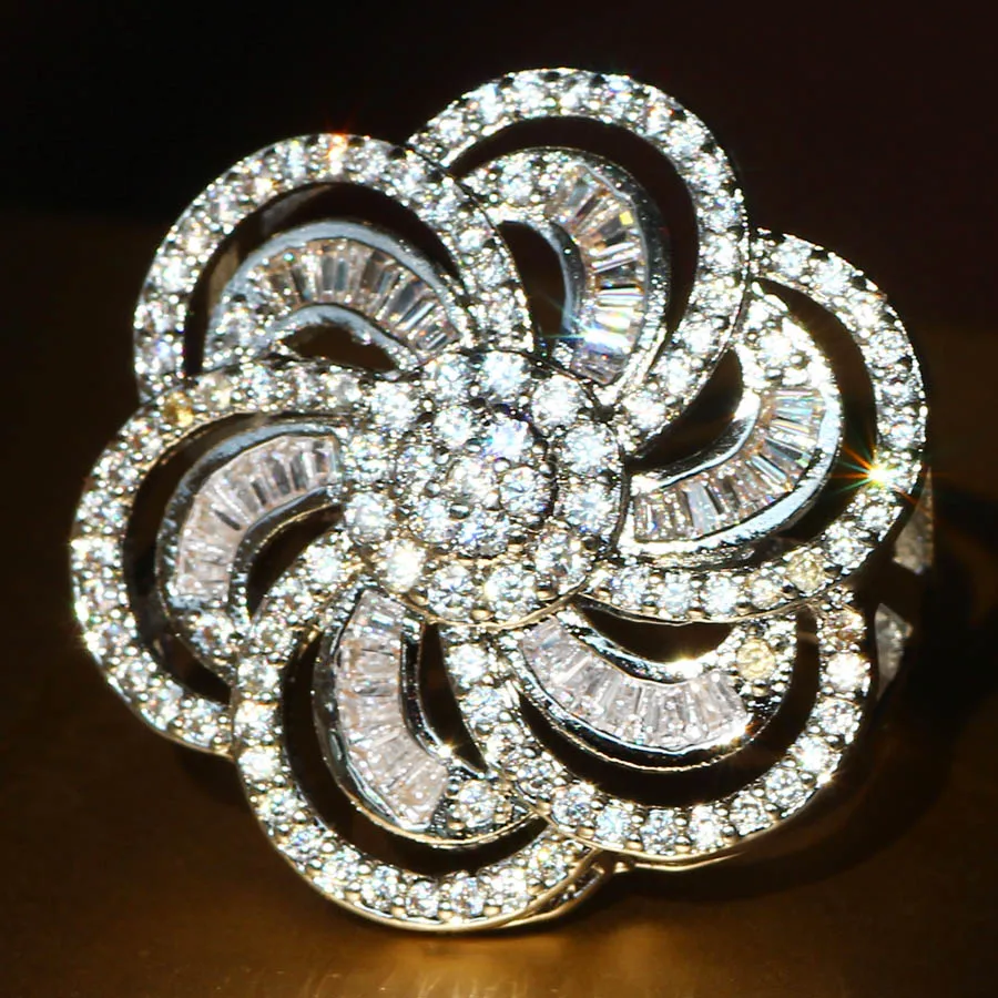 

Изящные Ювелирные изделия YaYI, модный набор принцесс с когтями, резной белый кубический цирконий, серебряный цвет, обручальное, свадебное, ве...