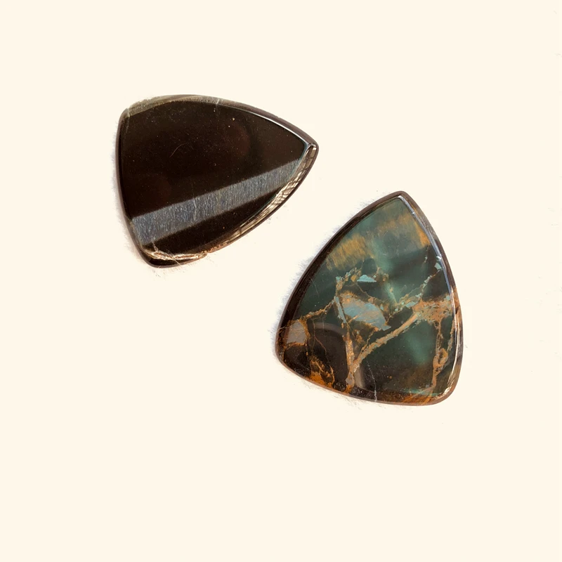 

Оптовая продажа, 1 шт., качественные синие Бусины в форме тигрового глаза, подвеска для гитары, искусственный камень, каменная подвеска, «круглый наконечник», каменная подвеска