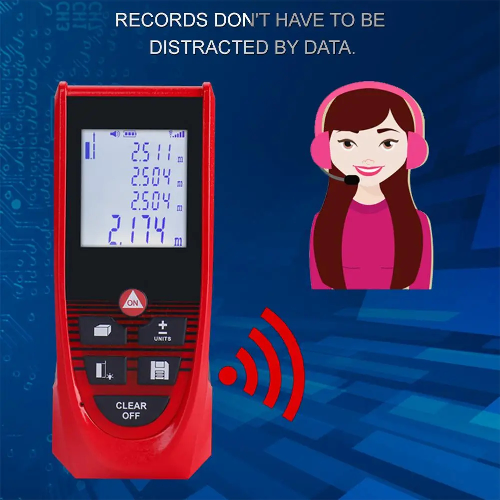 Лазерный дальномер 131 футов лазерная рулетка строительный измерительный прибор