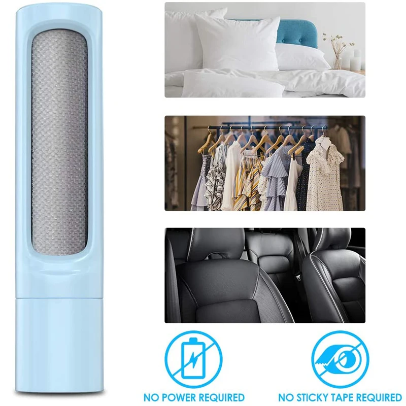 

Reusable Pet Hair Remover Brush Lint Roller Self Cleaning Removal Brush for Clothes Portable Effective