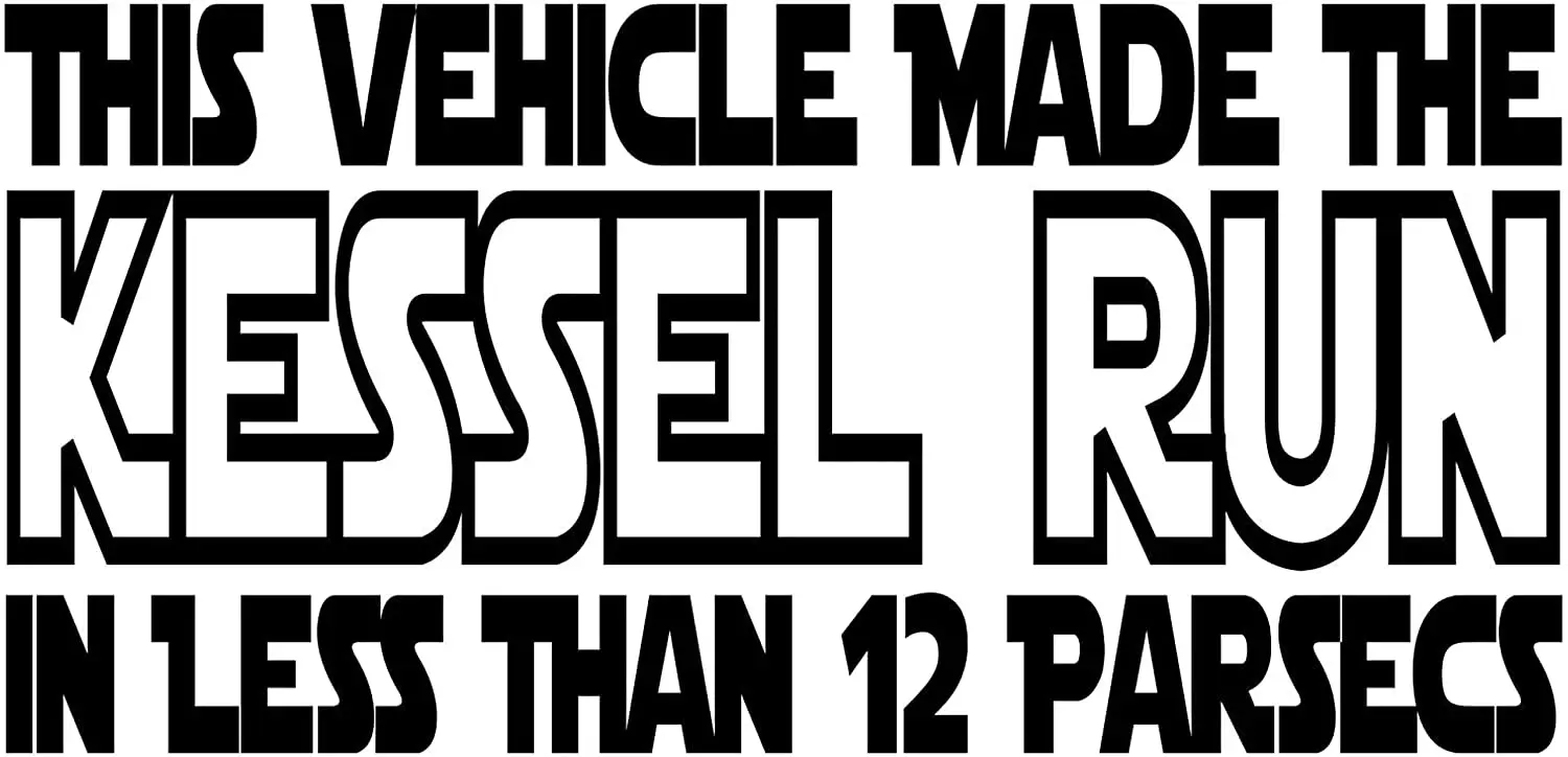 

Personality Car Stickers This Vehicle Made The Kessel Run Window Decals KK Vinyl Motorcycle Accessories PVC 23.7cm X 12.3cm