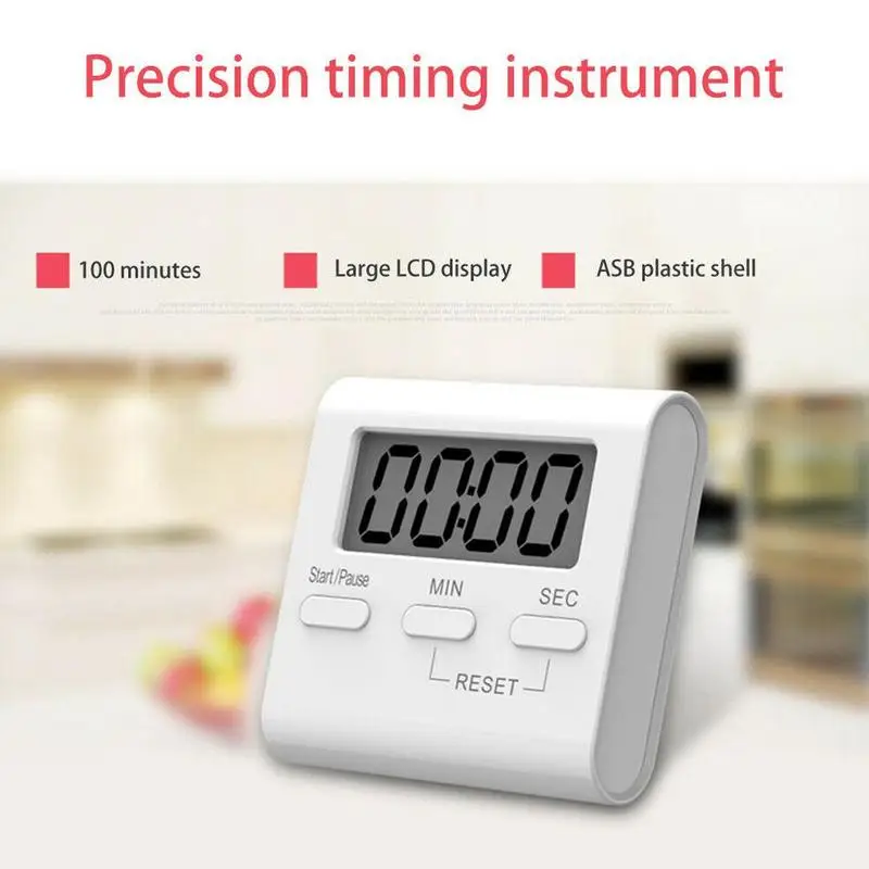

Foldable Bracket Electronic Countdown Timer Kitchen Baking Reminder Stopwatch Alarm Hanging LCD Digital Cooking Clock