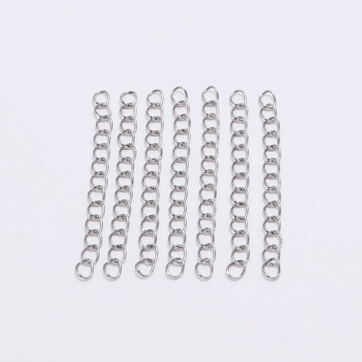 50Pcs/lot 5 7cm Stainless steel Bulk Necklace Extension Chain Tail Extender For Jewelry Making Supplies Bracelet Chains Findings | Украшения