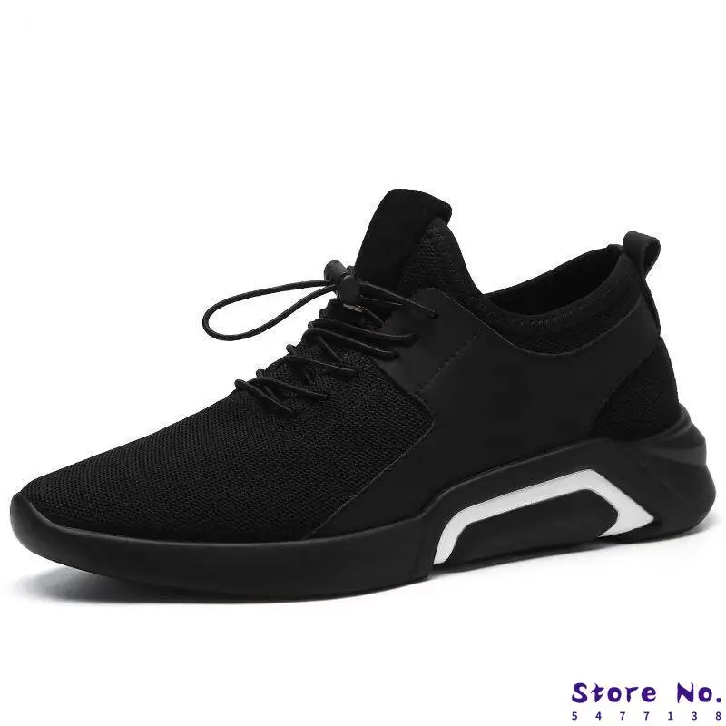 Мужская обувь, новый стиль, модные дышащие кроссовки, мужская Стильная универсальная сетчатая обувь в корейском и британском стиле, Черная ... от AliExpress WW