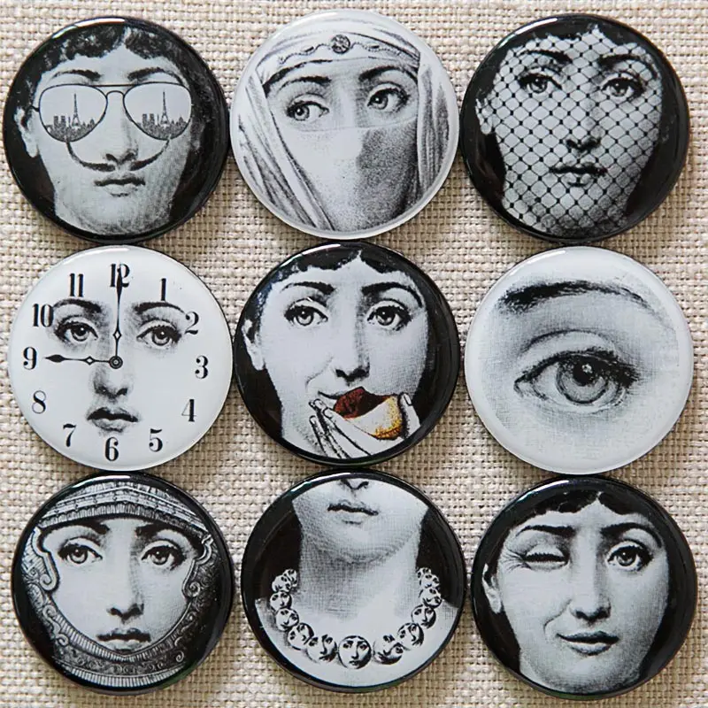 9 шт./компл. Fornasetti декоративный магнит на холодильник сувенир Aimant Imanes де Nevera домашний декор Juguetes Украина, Нью-Йорк - Цвет: 3