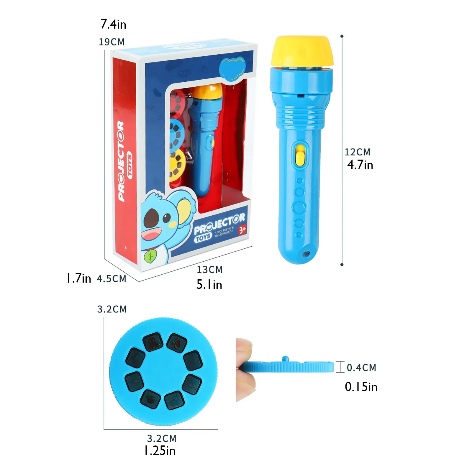 

Flashlight Animal Projector Realistic 24 Patterns Sleeping Story Education Toy Ntelligence Development Educational Toy Juguetes