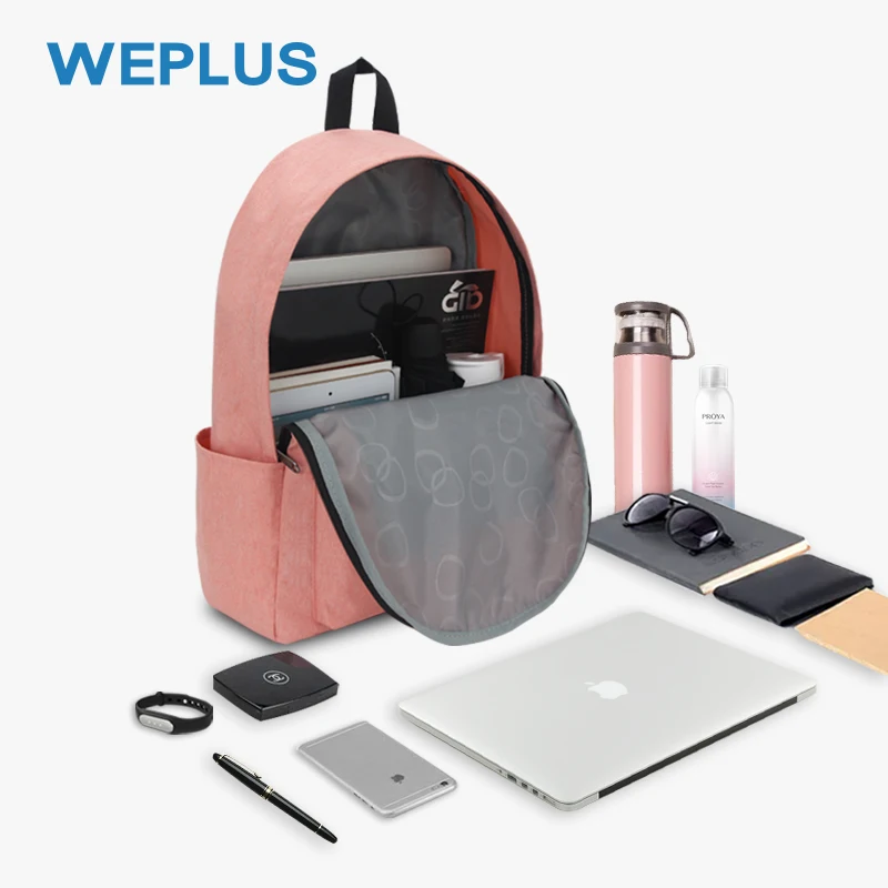 Женский рюкзак для ноутбука 14 дюймов WEPLUS Модный повседневный дорожный из