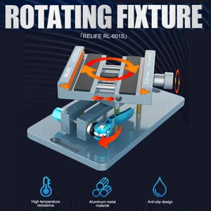 rl 601s 360° anti slip rotating universal fixture clamp holder easy quick remove the back cover glass for iphone samsung huawei free global shipp