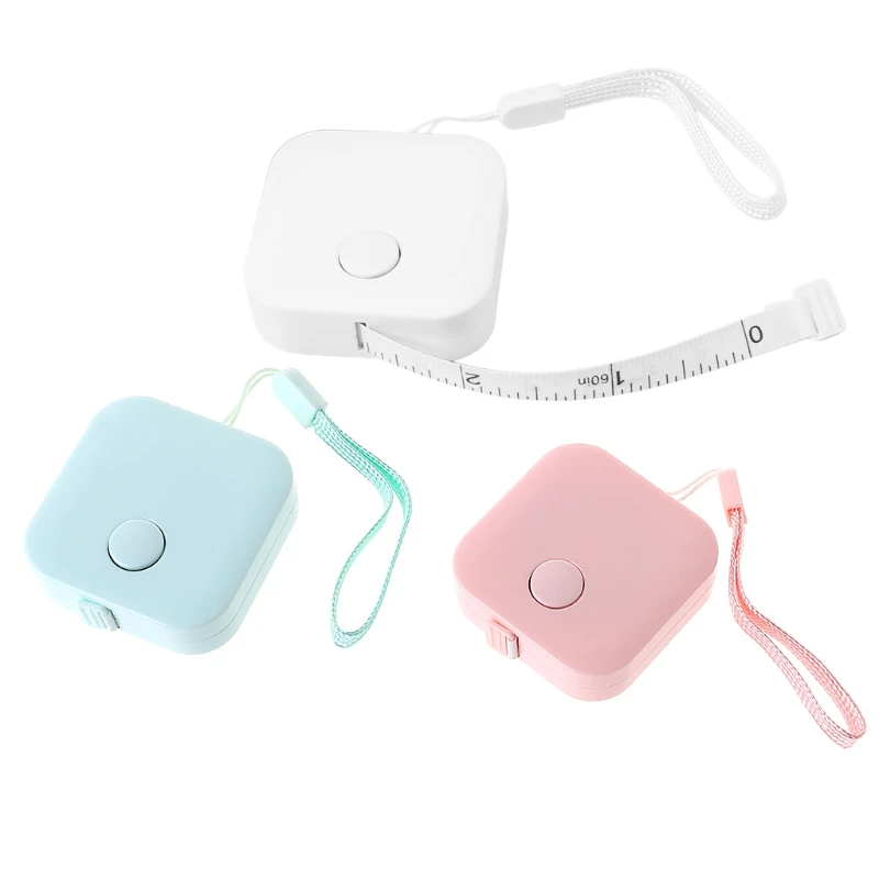 

1.5m*7mm Candy Color Small Plastic Retractable Tape Measure Office School Supply R2JF