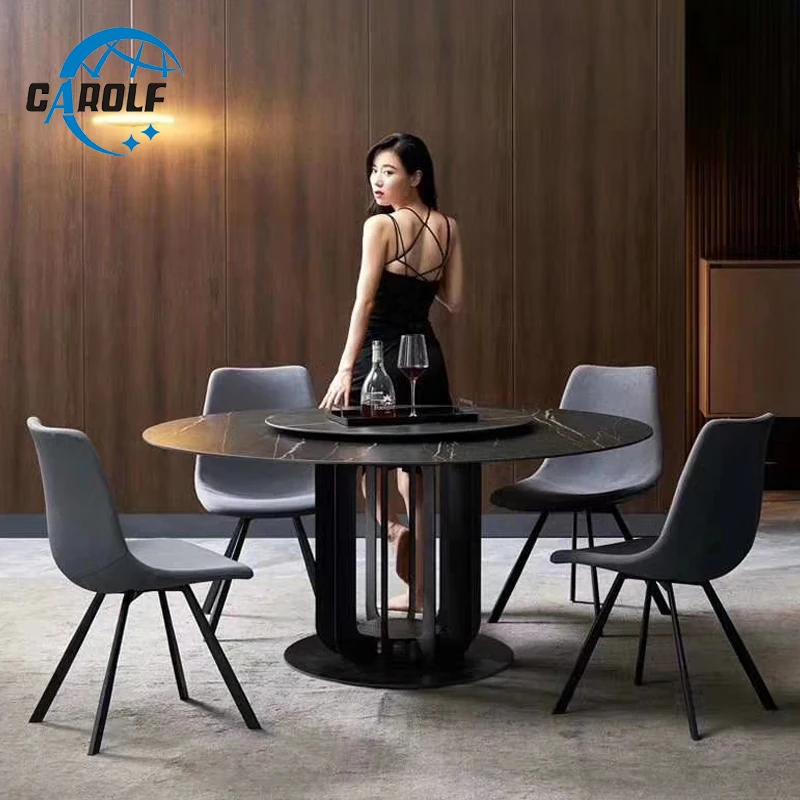 

Best price custom design dining table set marble top round dining table for sale