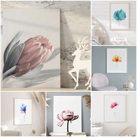 flower islamic decorative painting wall art canvas muslim poster printing hanging painting modern mosque simple room decoration