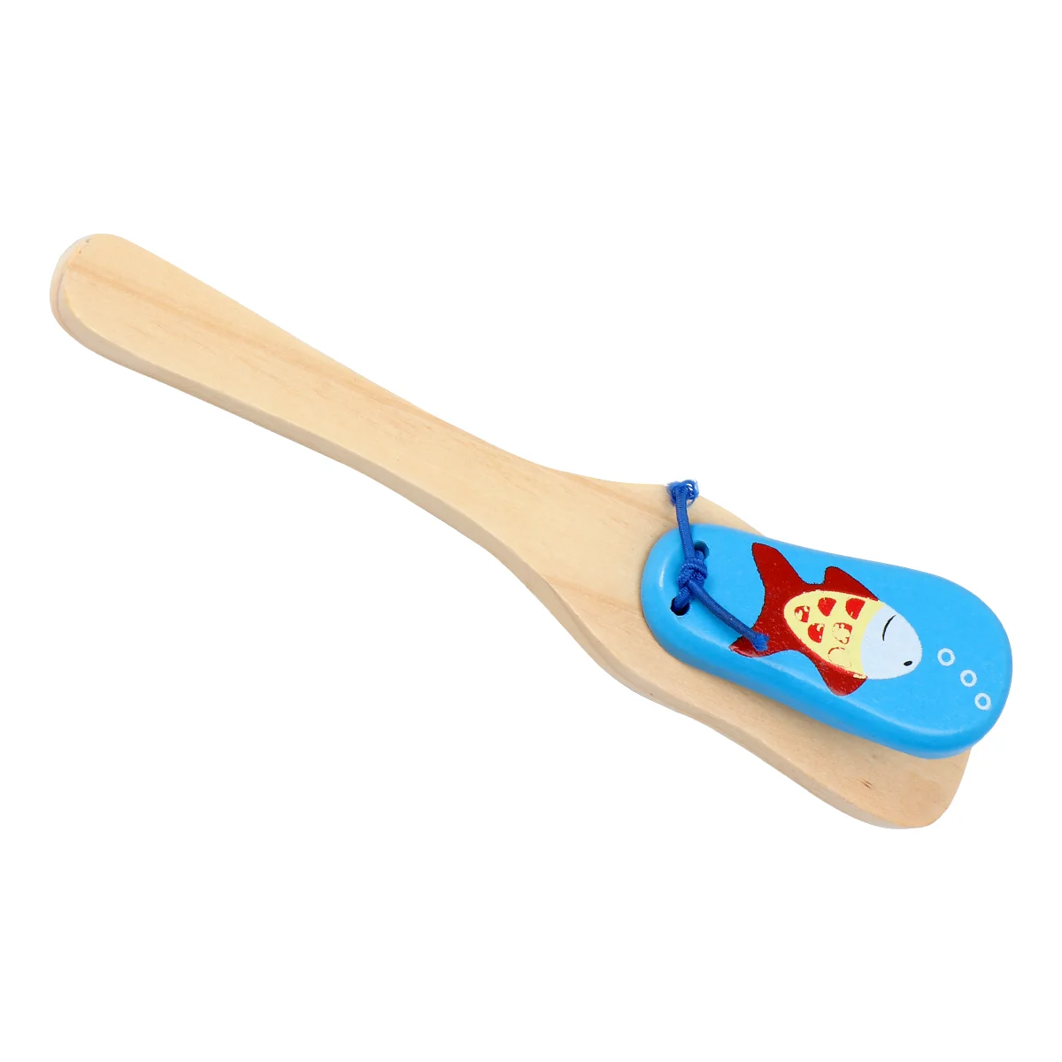 

1pc Kids Castanet Instrument Wooden Long Handle Musical Instrument Wood Castanet Baby (Blue)