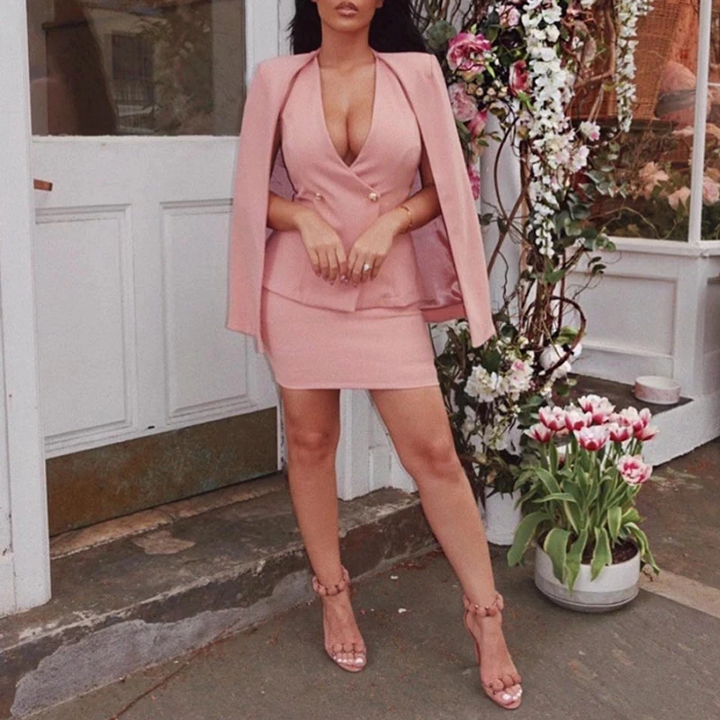 Женский комплект из двух предметов Max Spri элегантный облегающий топа с глубоким