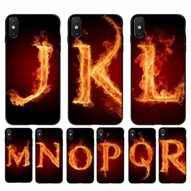 Мягкий чехол для телефона Motirunner на заказ ABC flame Fire с надписью iphone 11 Pro Max X XS MAX 6 6s 7 8