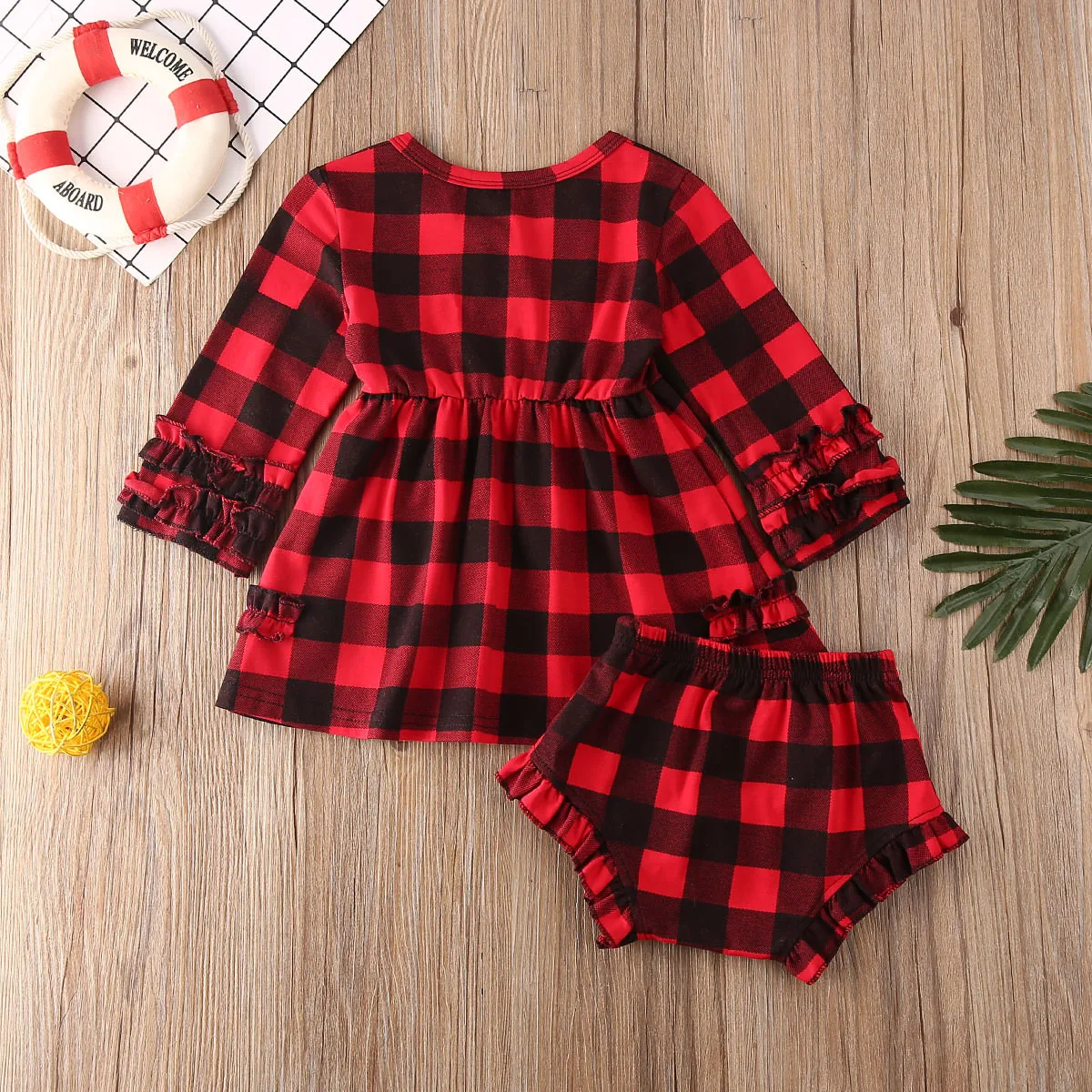 Одежда для маленьких девочек одежда клетчатое платье с длинными рукавами и