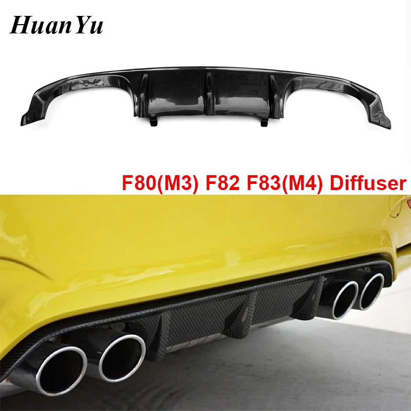 

Диффузор из углеродного волокна F80 (M3) F82 F83 (M4) для BMW 3 и 4 серии, крылья для бампера заднего бампера, МП Стиль 2014 +