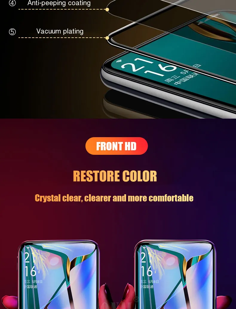 Анти шпионское закаленное стекло для Realme XT X2 Realme Q полное покрытие экрана протектор для Realme XT 730G конфиденциальность Закаленное стекло пленка
