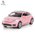 Имитационная модель Bisney 132 Volkswagen Beetle, литые автомобили из цинкового сплава, детские игрушки, подарки, игры, детские игрушки для мальчиков и девочек