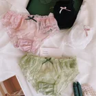 Трусы женские SP  CITY, кружевные, бесшовные, со средней талией