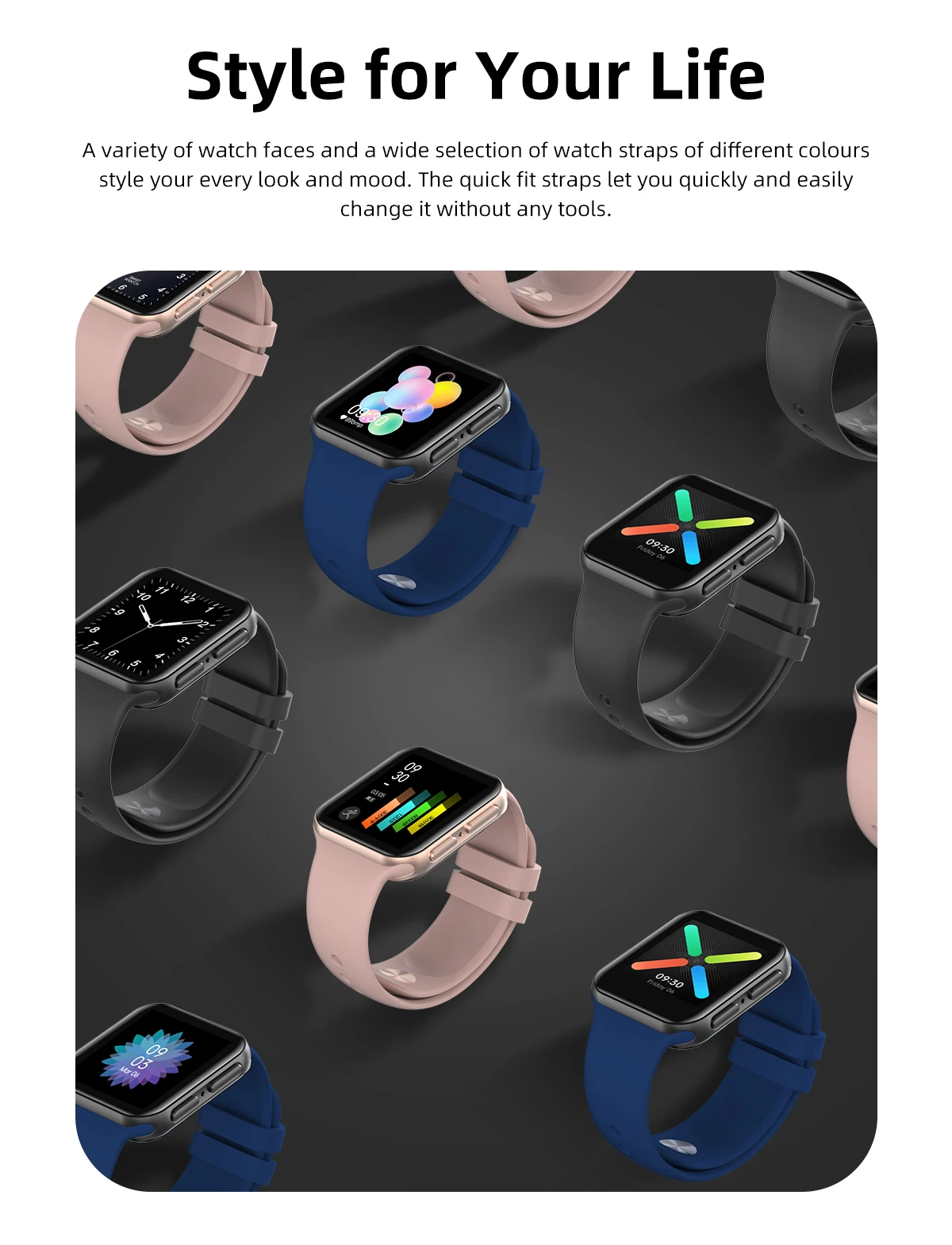 

Allcall GTA 1.4-inch 2021 Smart watch Men Full Touch Fitness Tracker IP68 Waterproof Female Smartwatch for Android iOS phone
