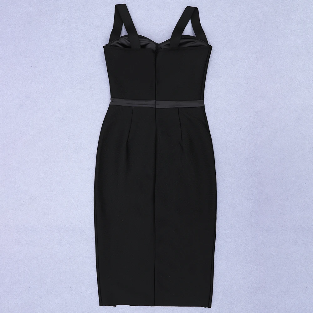 

2020 New Women black strapless spaghettti strap sleeveless Vestidos Celebrity evening party bandage dress wholesale