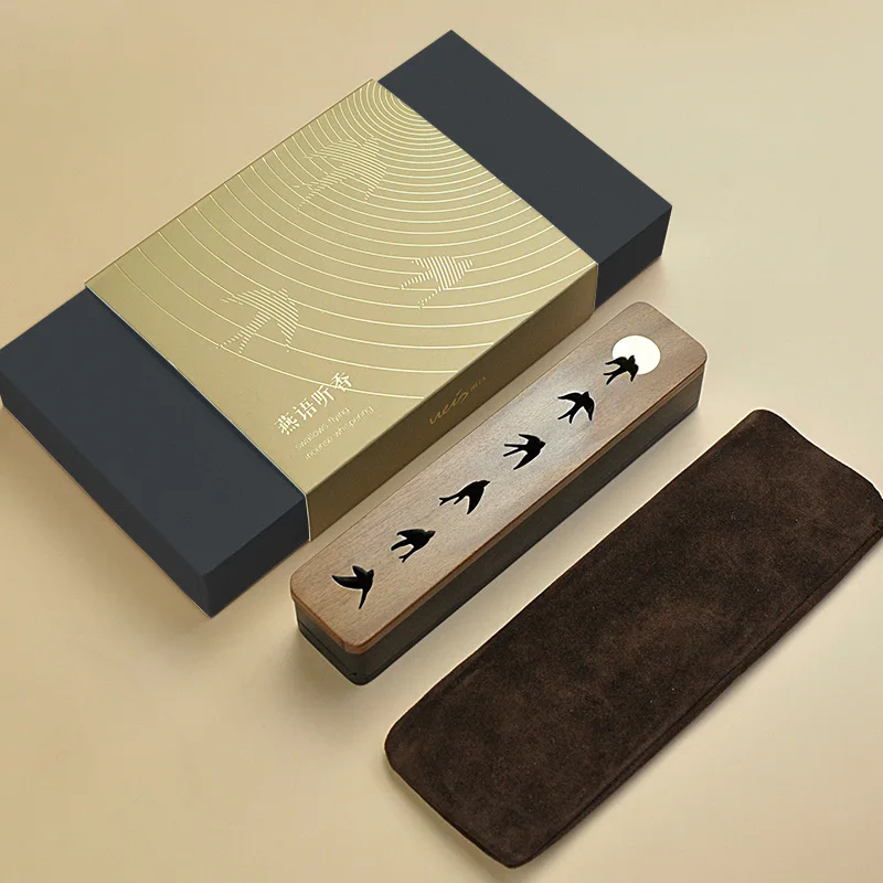 

Home Incense Burner Backflow Fall Outdoor Warmer Incense Burner Box Wooden Yoga Portable Bruciatore Incenso Home Decor ED50XL