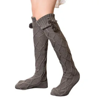 

Wool ball wool stockings Tether pile socks Knitted socks