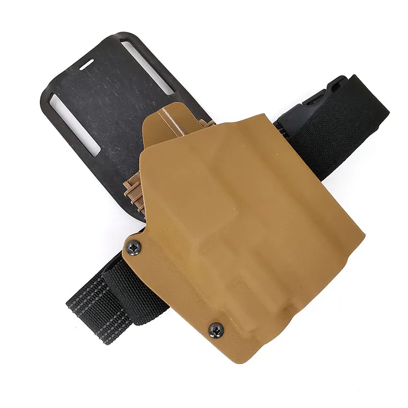 TAN Тактическая кобура для glock серии, VP9, PPQ, FNS9 кобура посадочный адаптер Saistrap костюмы(можно установить лампу TLR-7 - Цвет: TAN