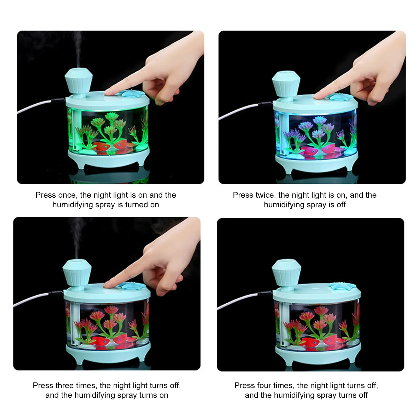 

460ml Humidifier Office Table Ultrasonic USB Aroma- Air Diffuser Soothing Light Aromatherapy Home Car 2021