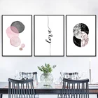 SURE LIFE современные абстрактные розовые серые геометрические алмазные картины на холсте Любовь Настенные картины плакаты принты Декор для гостиной