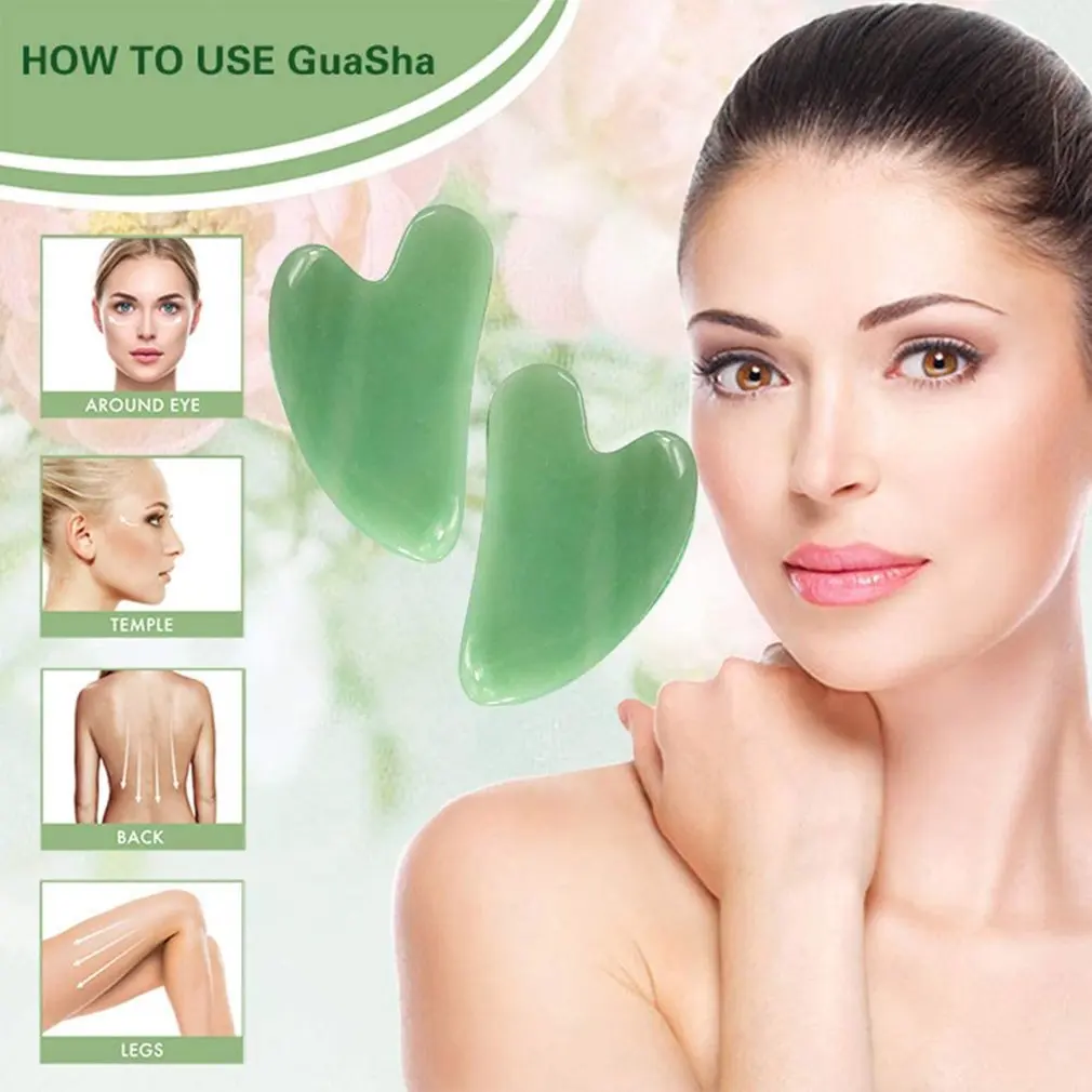 

Gua Sha Facial Tool Natural Jade Stone Guasha Board For Acupuncture Therapy Trigger Point Treatment Gua Sha Massage Tool