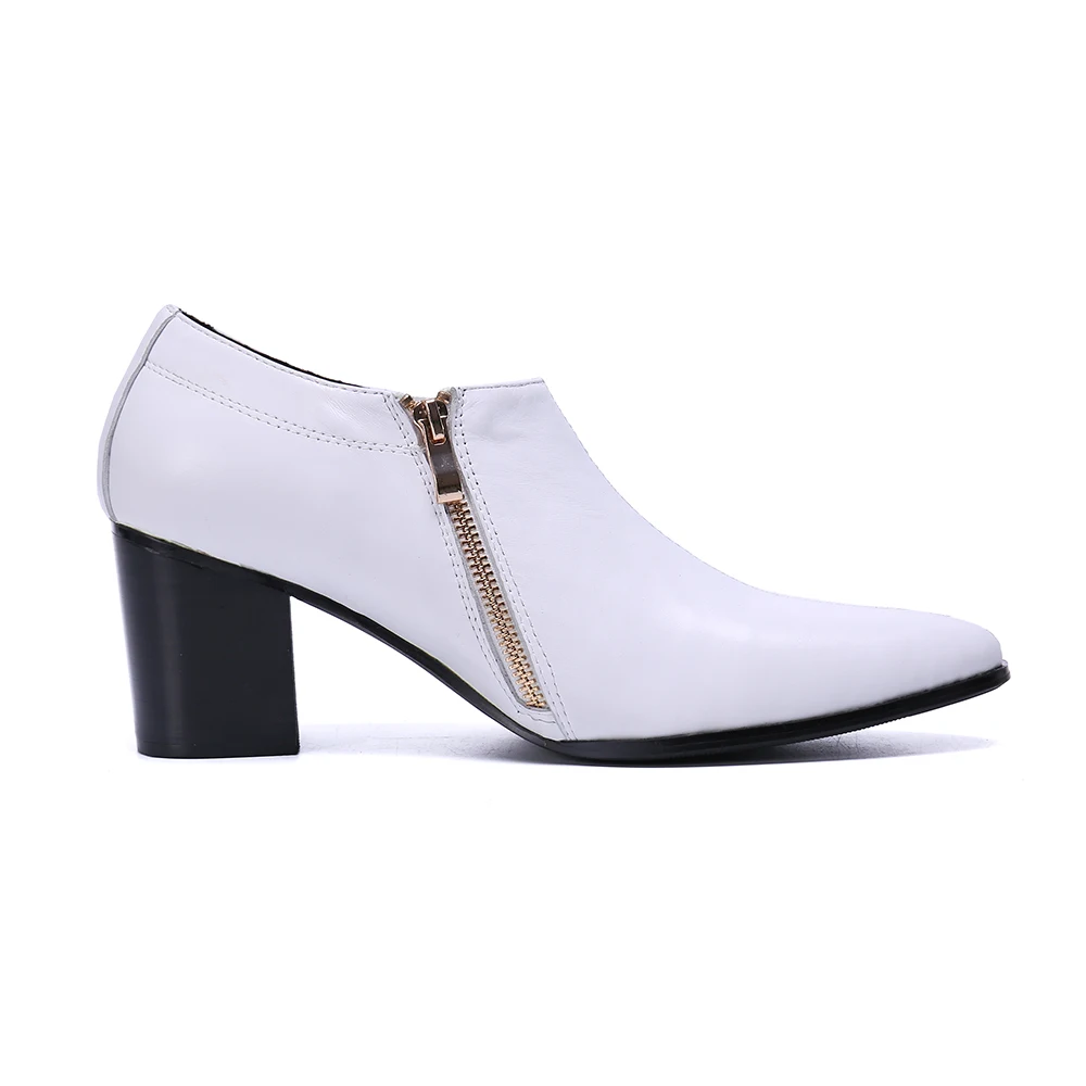 Christia Bella дизайнер белого цвета из натуральной кожи Мужские полусапоги высокий