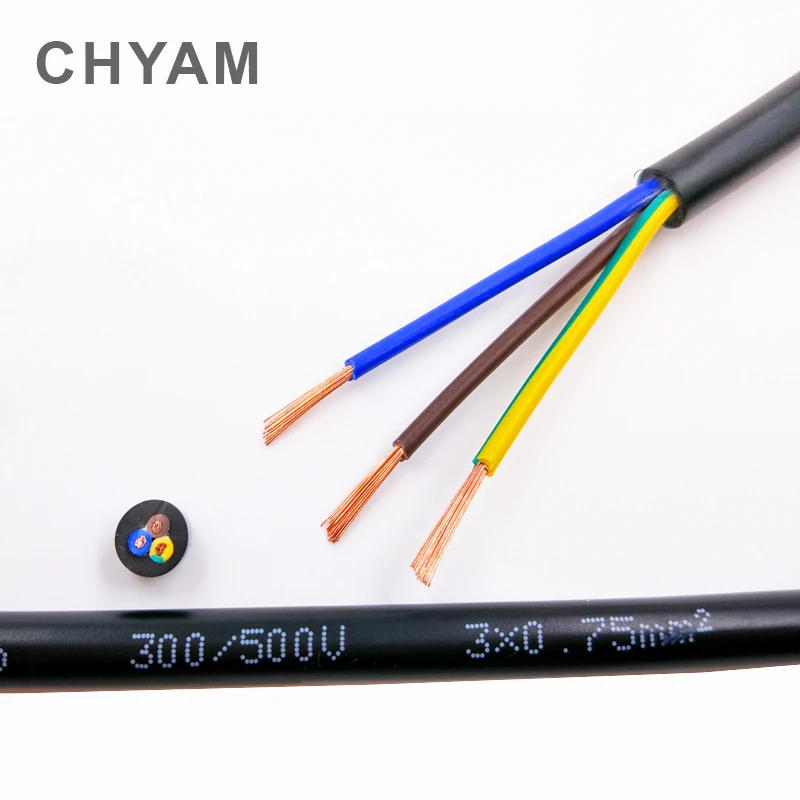 Электрический кабель RVV 22 AWG 0.3MM2 2/3/4/5/6/7/8/10/12/14/16/18 медный провод проводник